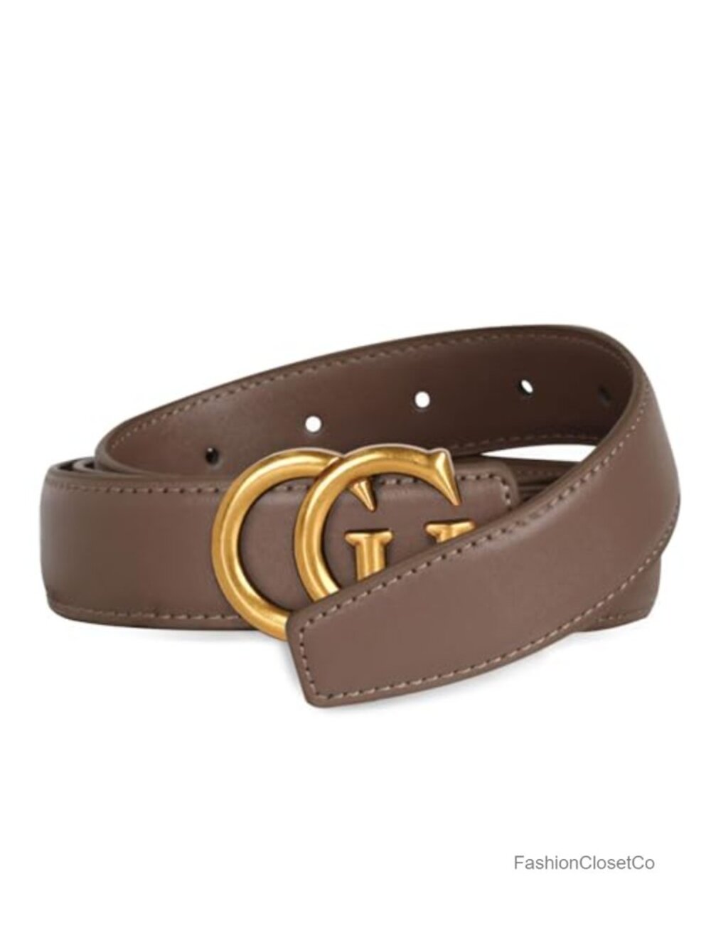 Women's Leather Belt with Buckle for Dresses Jeans Coats
